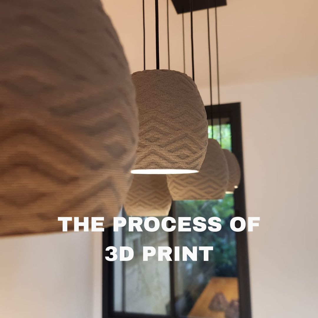 מגוש חימר למנורה מודפסת ב-3D