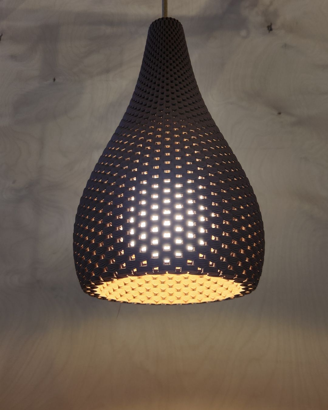 KALAHARI 3d printed CLAY lampshade DARK GRAY