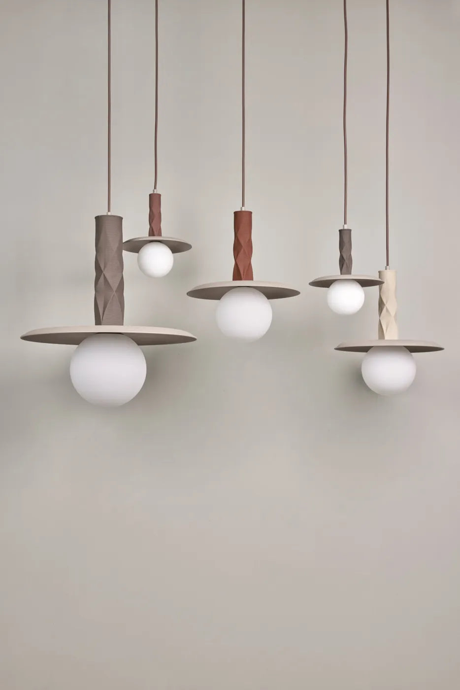 Five Sono pendants in mixed colors