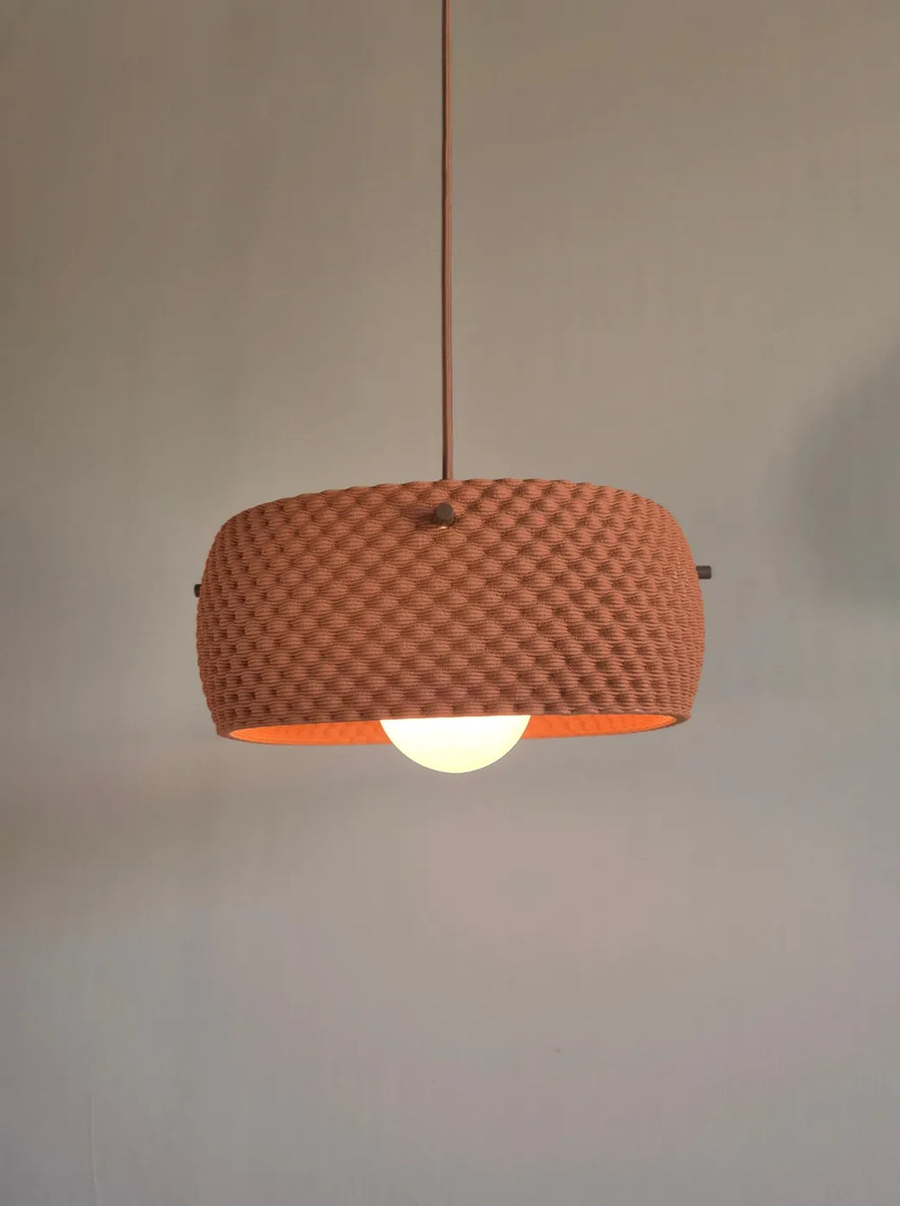 Negev pendant in terracotta, lit
